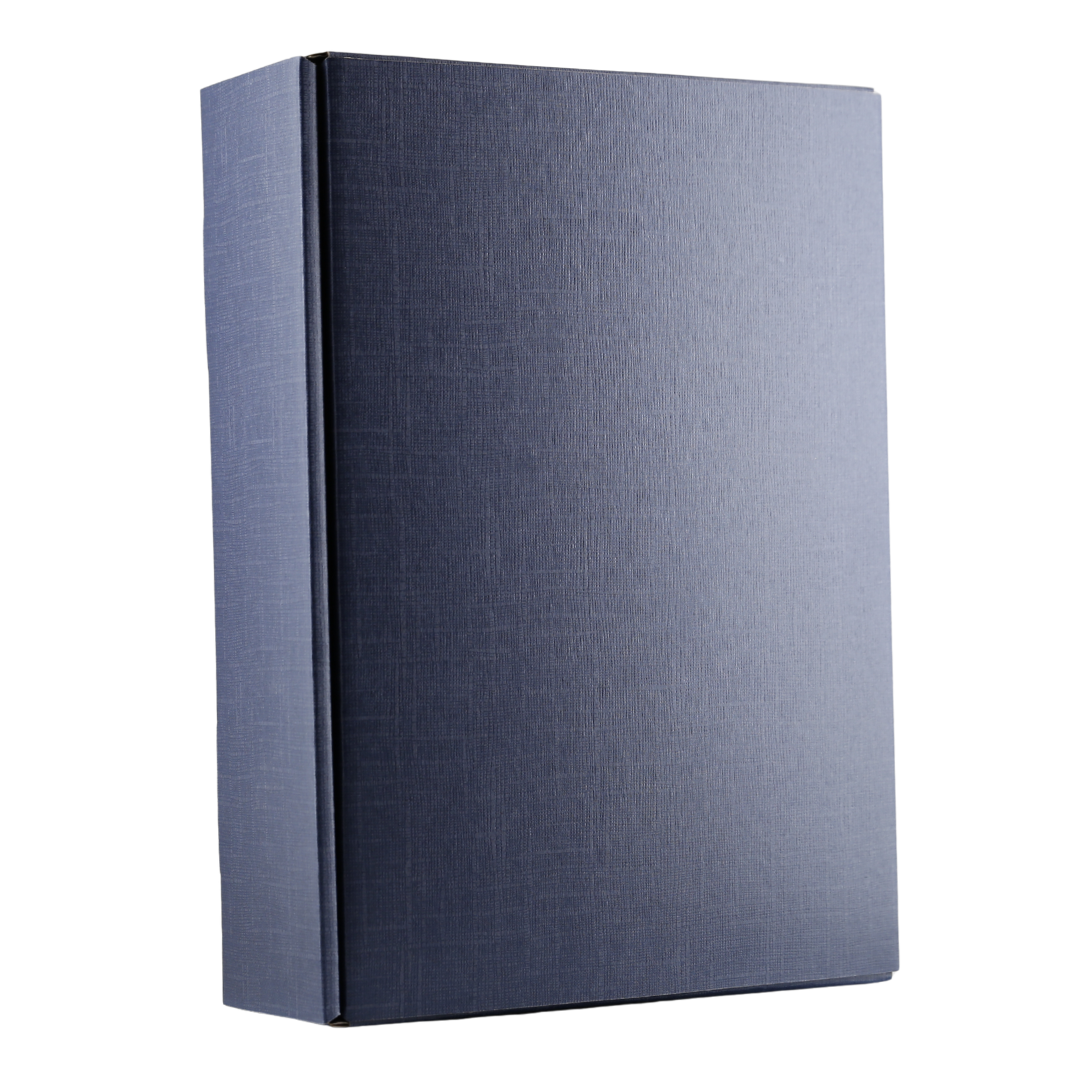 3er Präsenkarton Seta Blau, Strukturkarton - Famulus Verpackungen