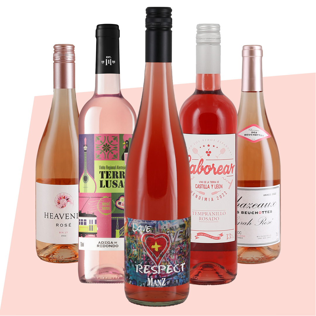 Pink-Roadtrip-Weinpaket verschiedene Weingüter Meravino DE